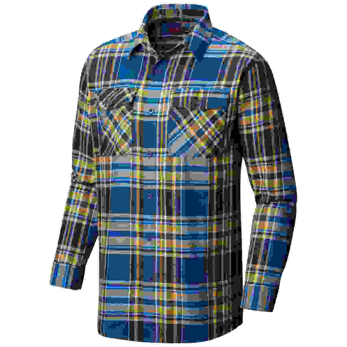 Mountain Hardwear Trekkin Flannel Long Sleeve Shirt Blue Spruce XL Mountain Hardwear Trekkin Flannel Long Sleeve Shirt Blue Spruce XL
